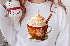 Christmas Cake Clipart, Christmas Cappuccino Clipart Product Image 2