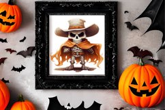 Cowboy Ghost Sublimation Clipart, Watercolor Clipart Product Image 2