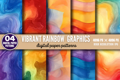 Vibrant Rainbow Graphics Backgrounds Bundle JPG Product Image 3