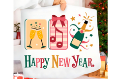 Happy New Year 2026 PNG, Coquette Bow Product Image 1