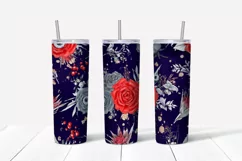 Halloween sublimation design. Skinny tumbler wrap design. Product Image 3