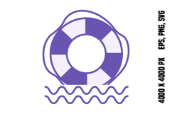 Purple Lifebuoy Icon Product Image 1