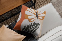 Modern Butterfly &amp; Leaf Abstract Embroidery Design Product Image 2