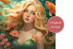 Amazing Mermaid Tumbler Wrap Design, Mermaid Sublimation PNG Product Image 2