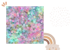 Pink Flowers Pillow Sublimation, Glitter Pillow Case Print Product Image 2