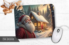 Santa with Happy Expression Mouse Pad Sublimation Product Image 1