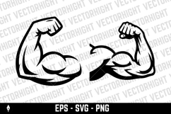 Vector logo of a flexing bicep and clenched fist Product Image 2