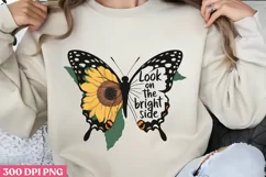 .Look on the Bright Side PNG, Sunflower Quote Collection Cli Product Image 1