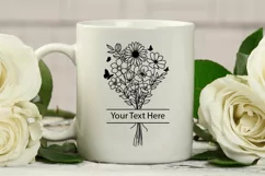 Floral Bouquet Svg, Flower Svg, Flower Monogram Svg Product Image 5