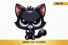 Sarcastic Funny Grumpy Cat, black Cat sublimation Product Image 1