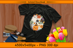 Cute Pumpkin Ghost and Cat Halloween PNG Design Product Image 2