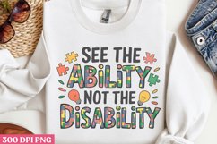 See the ability not PNG, Autism Sublimation PNG Product Image 3