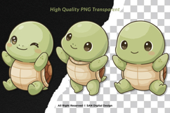 15 Bundle Watercolor Baby Turtle Cute Turtle Ocean Animal Product Image 2