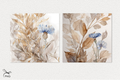 Watercolor cornflowers digital paper, background clipart Product Image 2
