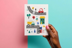 Kids Cars Poster Print | EPS SVG PNG JPG AI Product Image 2