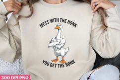 MESS WITH THE HONK PNG, Funny Goose Sublimation PNG Product Image 1