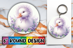 Radiant Circle Car Coasters PNG, Goose Product Image 1