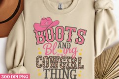 Boots and Bling PNG, Pink Western Sublimation PNG Product Image 1