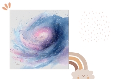Glitter Space Pillow Case Design, Galaxy Pillow Template Product Image 2