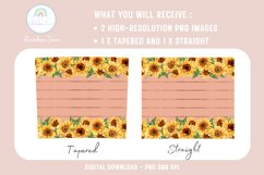 Sunflower Rose Gold Tumbler Wrap Sublimation Design PNG Product Image 2