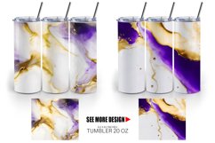 Alcohol Ink Gold Splashes| Tumbler Sublimation Wrap Product Image 3
