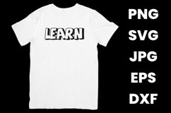Learn Motivational Inspiring Learning Word SVG Product Image 2