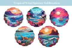 Summer Wind Spinner Sublimation, Beach Wind Spinner Bundle Product Image 2