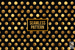 Gold Polka Dots Pattern Digital Paper Product Image 2