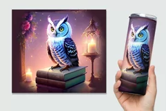 Tumbler Sublimation Design Magical Owl / Tumbler Wrap / PNG Product Image 2