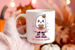 Pink Boots Cute Kawaii Halloween Ghost, Pink Halloween Set Product Image 2