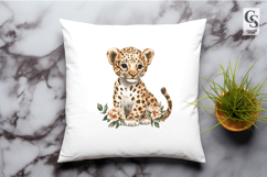 Watercolor Baby Leopard Clipart Sublimation PNG Product Image 2