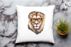 Cool Lion Sunglasses Clipart PNG Product Image 2