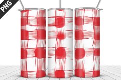 Red Plaid Tumbler Design | Valentine&#039;s Day Tumbler Wrap Product Image 3