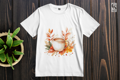 Autumn Coffee Mug Leaves Clipart Sublimation PNG Product Image 2