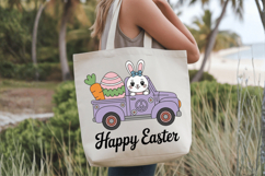 Happy Easter Bunny eggs Truck PNG Sublimation | Happy Easter Product Image 3