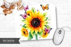 Rustic Blossom Field Mouse Pad PNG Design Product Image 1