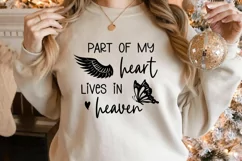 Part of my heart lives in heaven svg Product Image 2