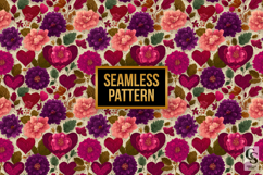 Glossy Floral Digital Paper Pattern Product Image 2