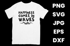 Happiness Comes In Waves Summer Waves Lovers SVG Product Image 2