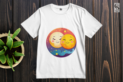 Cute Sun Moon Star Planet Clipart Sublimation Png Product Image 2