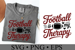Football is my therapy svg | Game Day Svg | Shirt Svg Product Image 3
