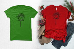 Single Line Rose Outline Embroidery Design Product Image 2