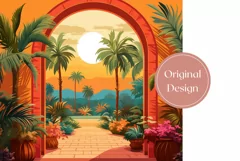 Summer Tumbler Wrap Design, Tropical Tumbler Template Product Image 2