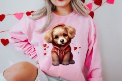 Cute Valentine Dog Clipart, Valentines Day Dog Clipart Product Image 2