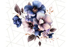 Gothic Floral PNG, Dark Aesthetic Flowers Clipart Print Product Image 2
