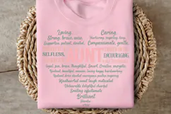 Aunt Heart Shape SVG, Mother's Day Heart, Mother's Day SVG Product Image 2