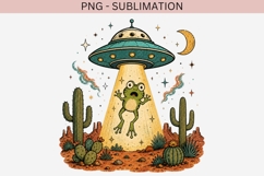 UFO frog png design for T-shirts Product Image 2