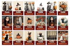 Cartoon Halloween Greeting Card Bundle, Halloween Bundle Product Image 2