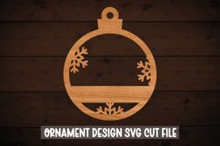 Round Ornament Laser cut SVG, Christmas SVG Product Image 1