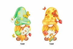 Gnomes. Hand drawn gnomes. Gnomes PNG clipart. Summer gnome Product Image 2